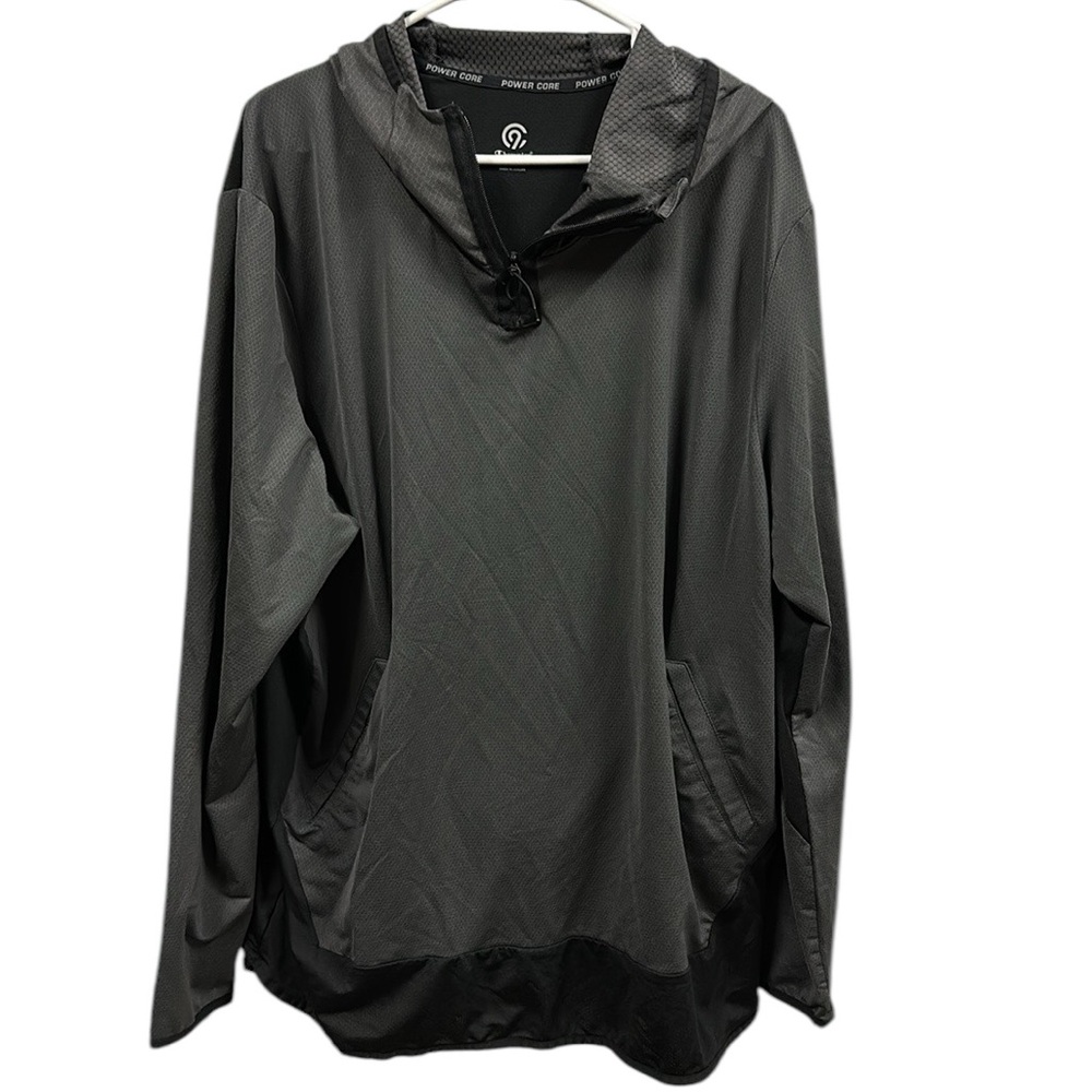 Champion Power Core Gray Black Athletic Pullover Lightweight Hoodie Jacket XXL